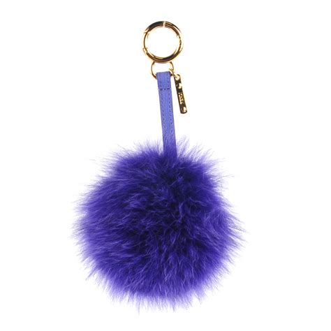 fendi fox fur pom pom bag charm|Pom.